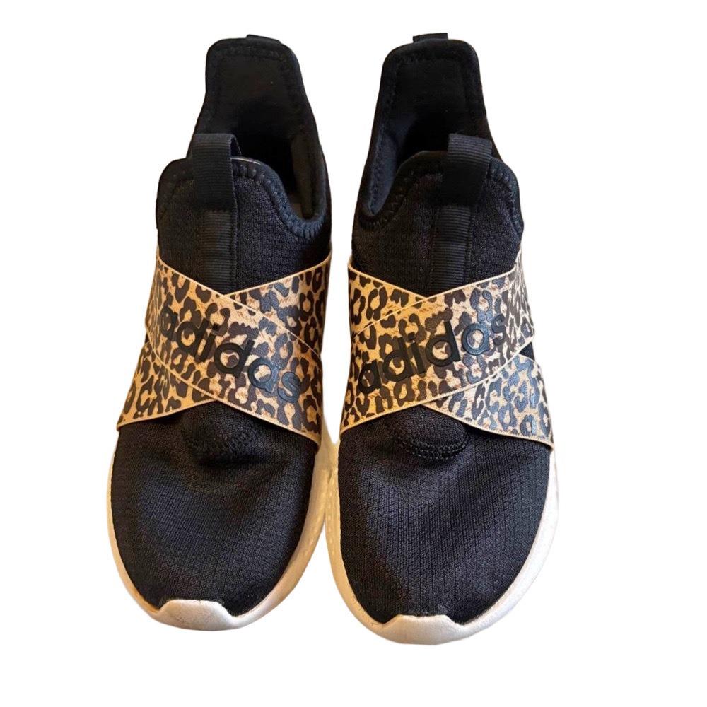 Adidas Puremotion Adapt Running Shoe - Black with Leopard Print | EUC | Sz 8